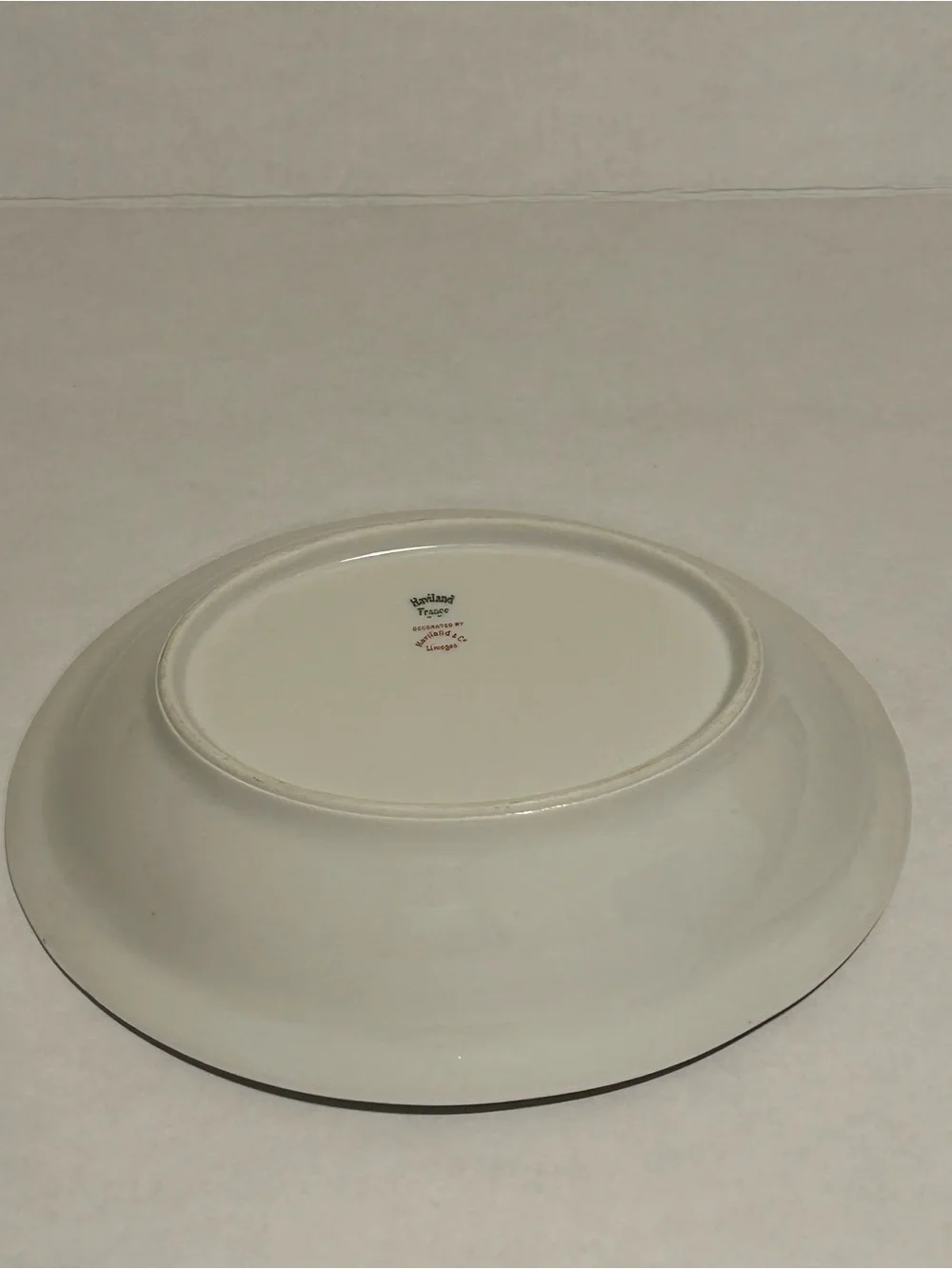Haviland Ivory Dinner Bowl with Pink Rose and Gold Trim “Antoinette” Pattern